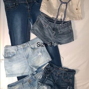 Lot of Size 3 Assorted Jean pants and shirts.